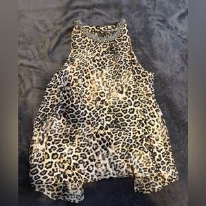 Jennifer Lopez Animal Print Halter Top